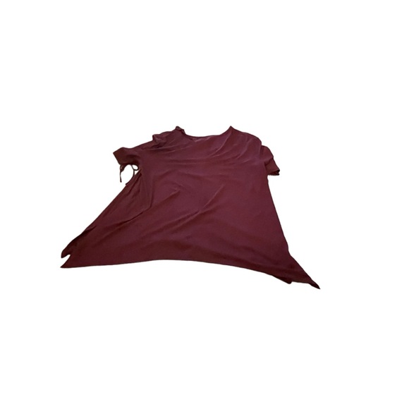 Terra &sky Burgundy short sleeve top - Picture 2 of 6